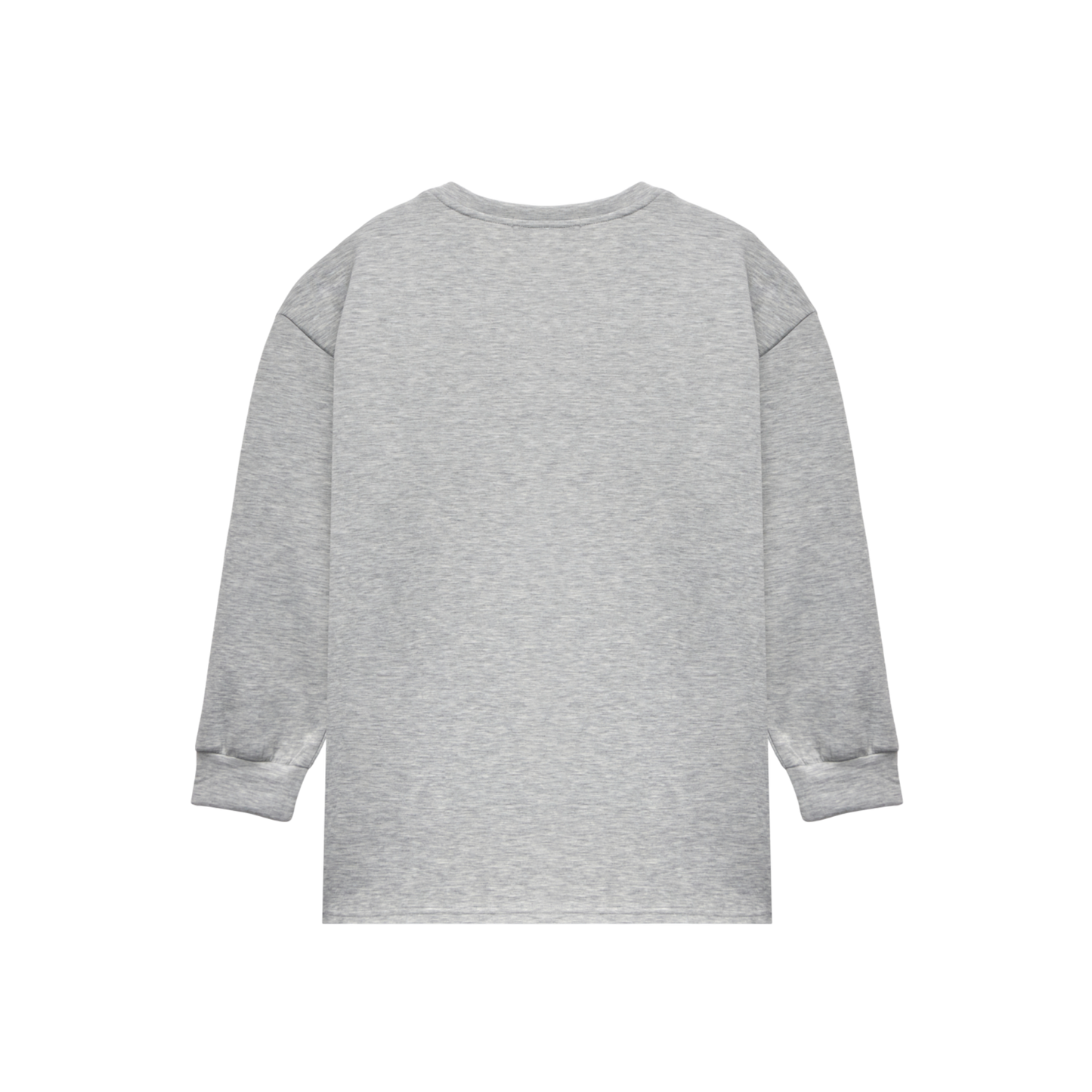 Pearl-Embellished Grey Floral Luxury Scuba Sweatshirt