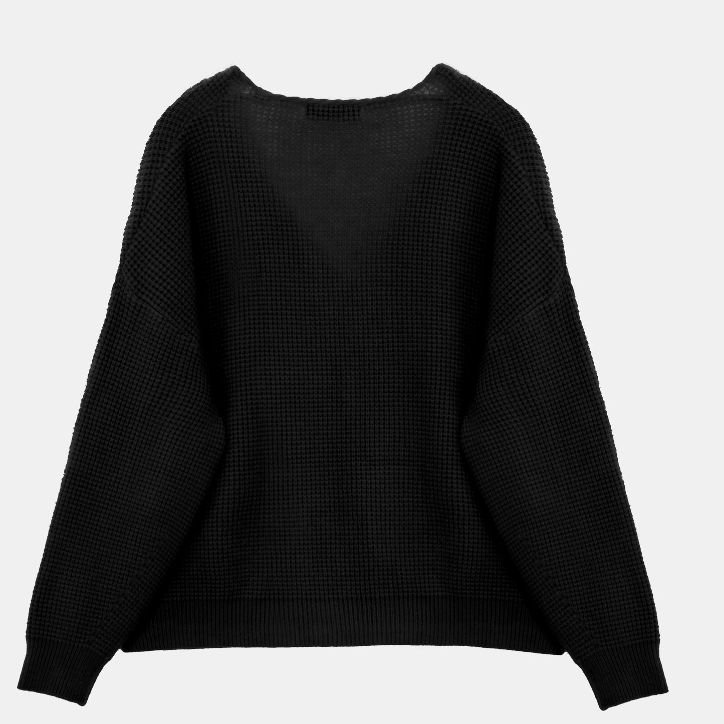 Textured Knit Button-Up Slouch Cardigan