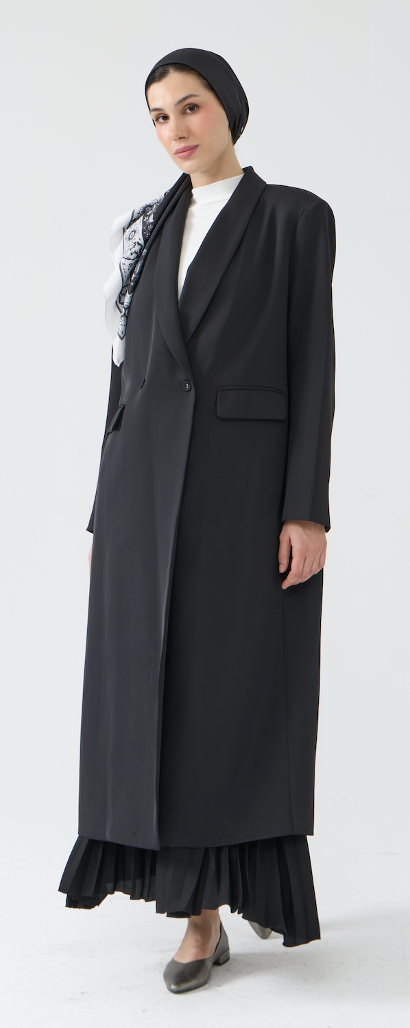 Classic Black Longline Blazer