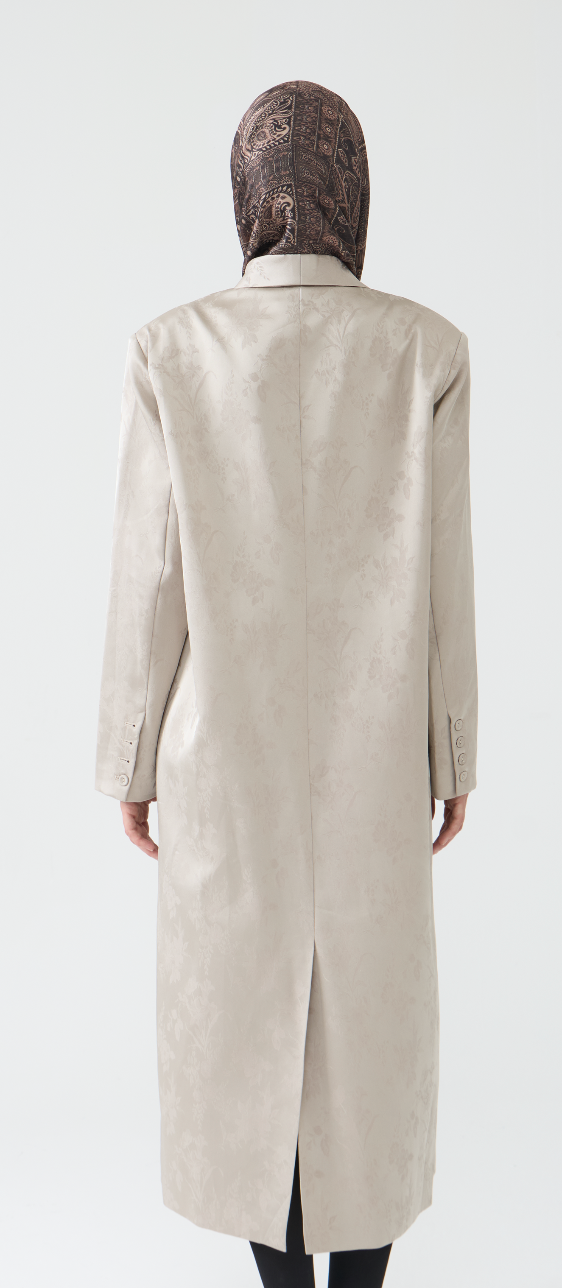 Stone Printed Fabric Blazer