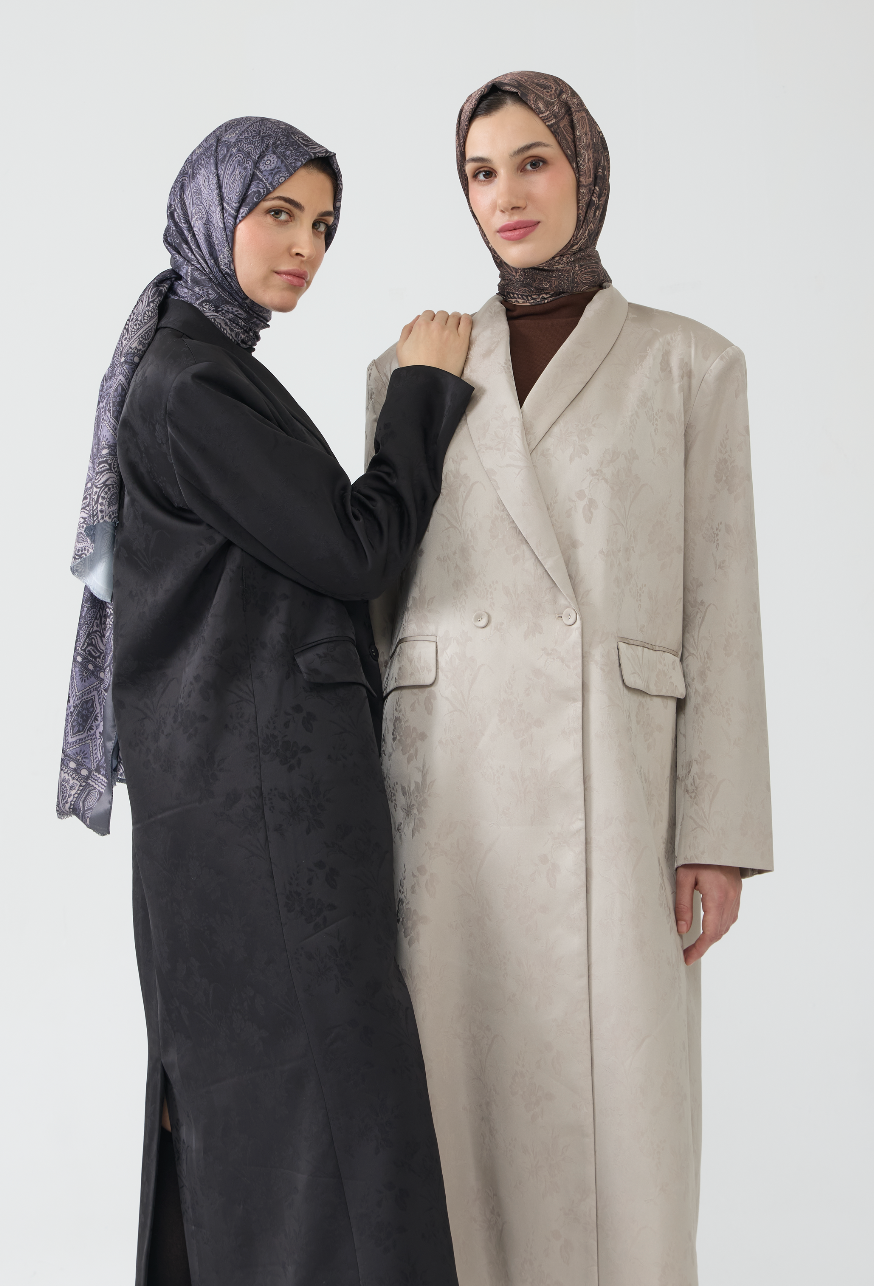 Stone Printed Fabric Blazer