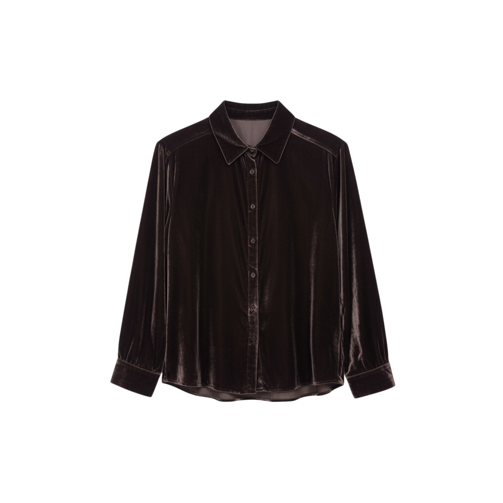 Luxury Velvet Brown Shirt