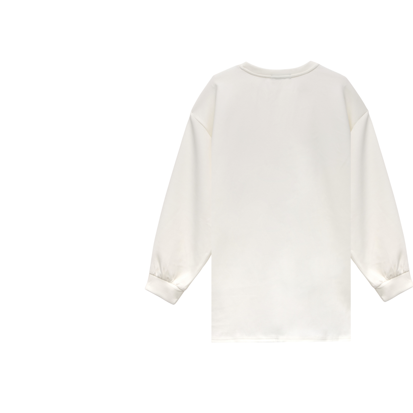 Pearl-Embellished White Floral Luxury Scuba Sweatshirt