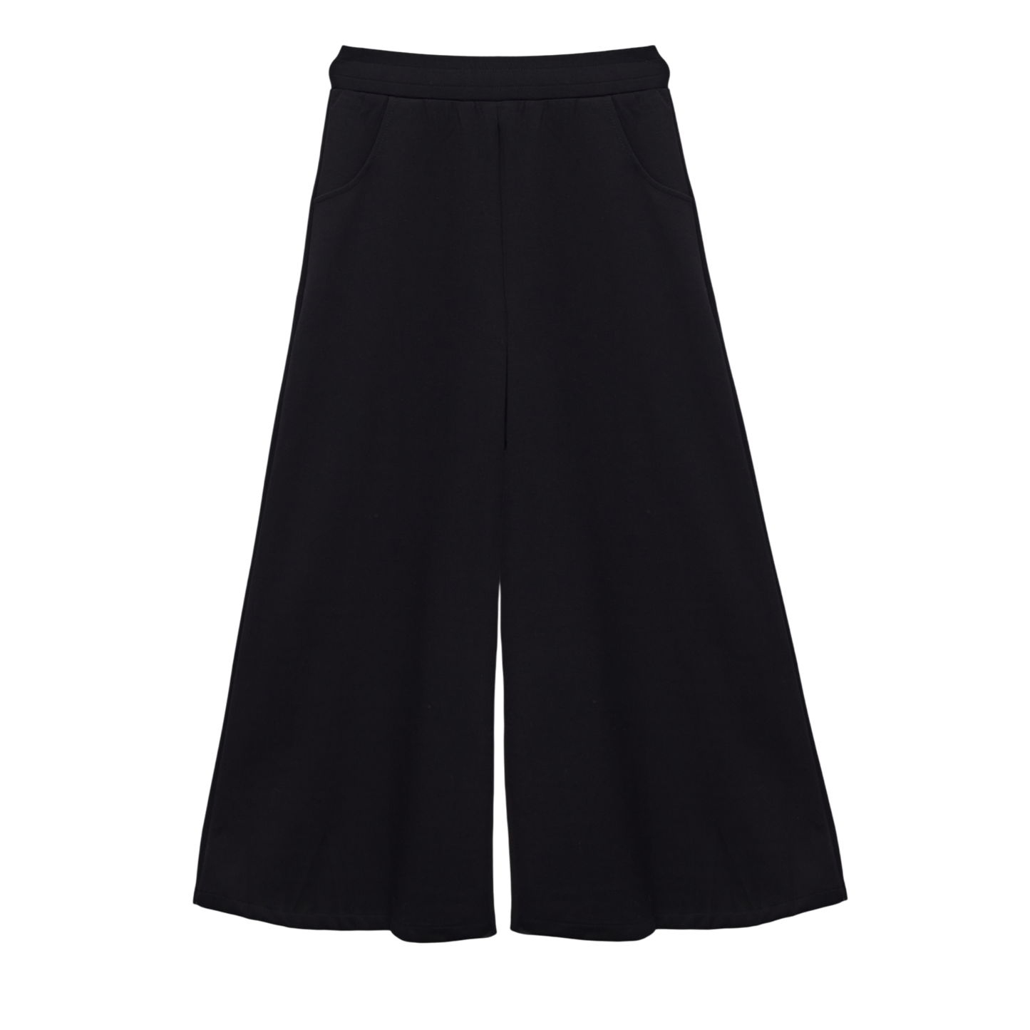 Black Wide-Leg Premium Scuba Modest Pants