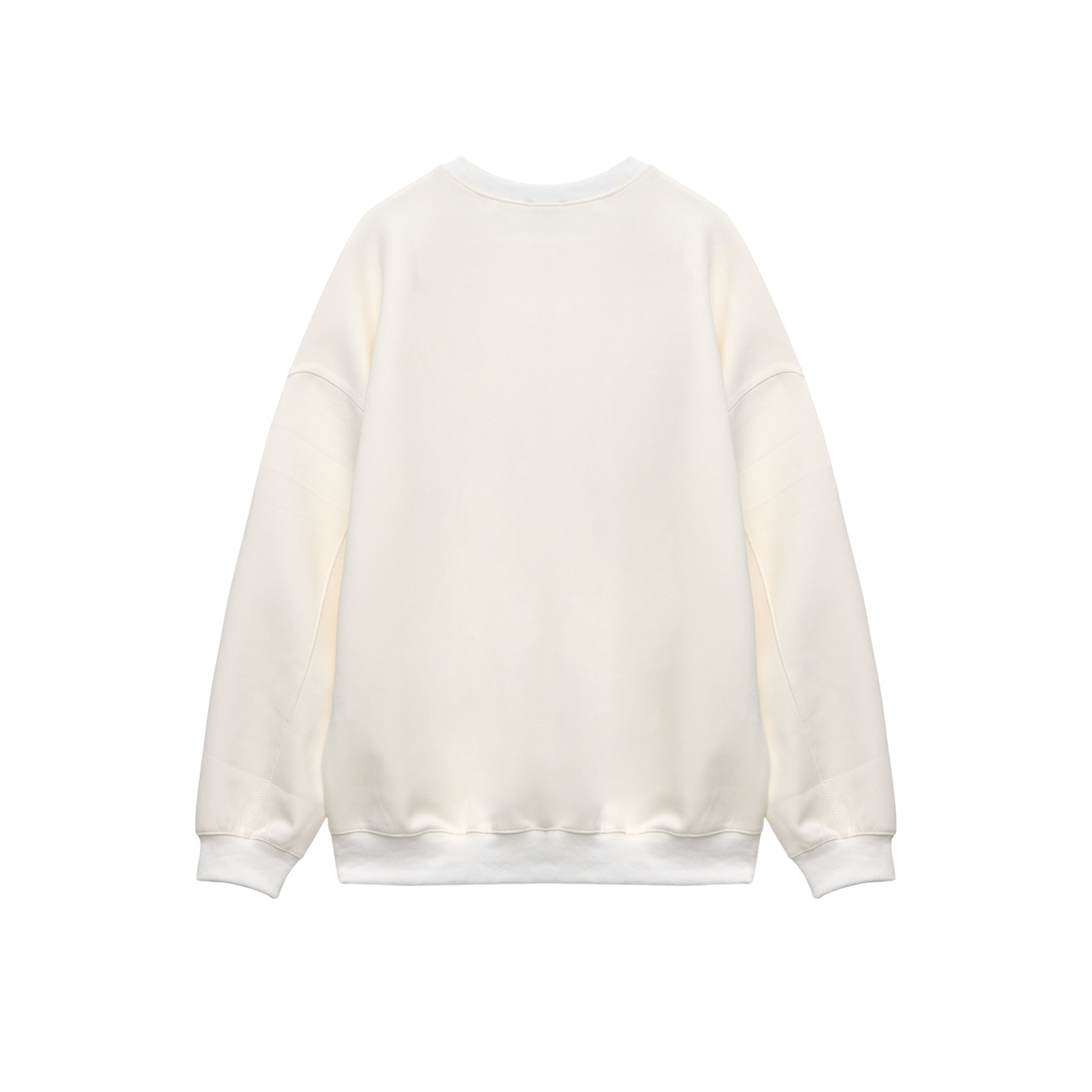 Oversized White Premium Scuba Modest Sweatshirt