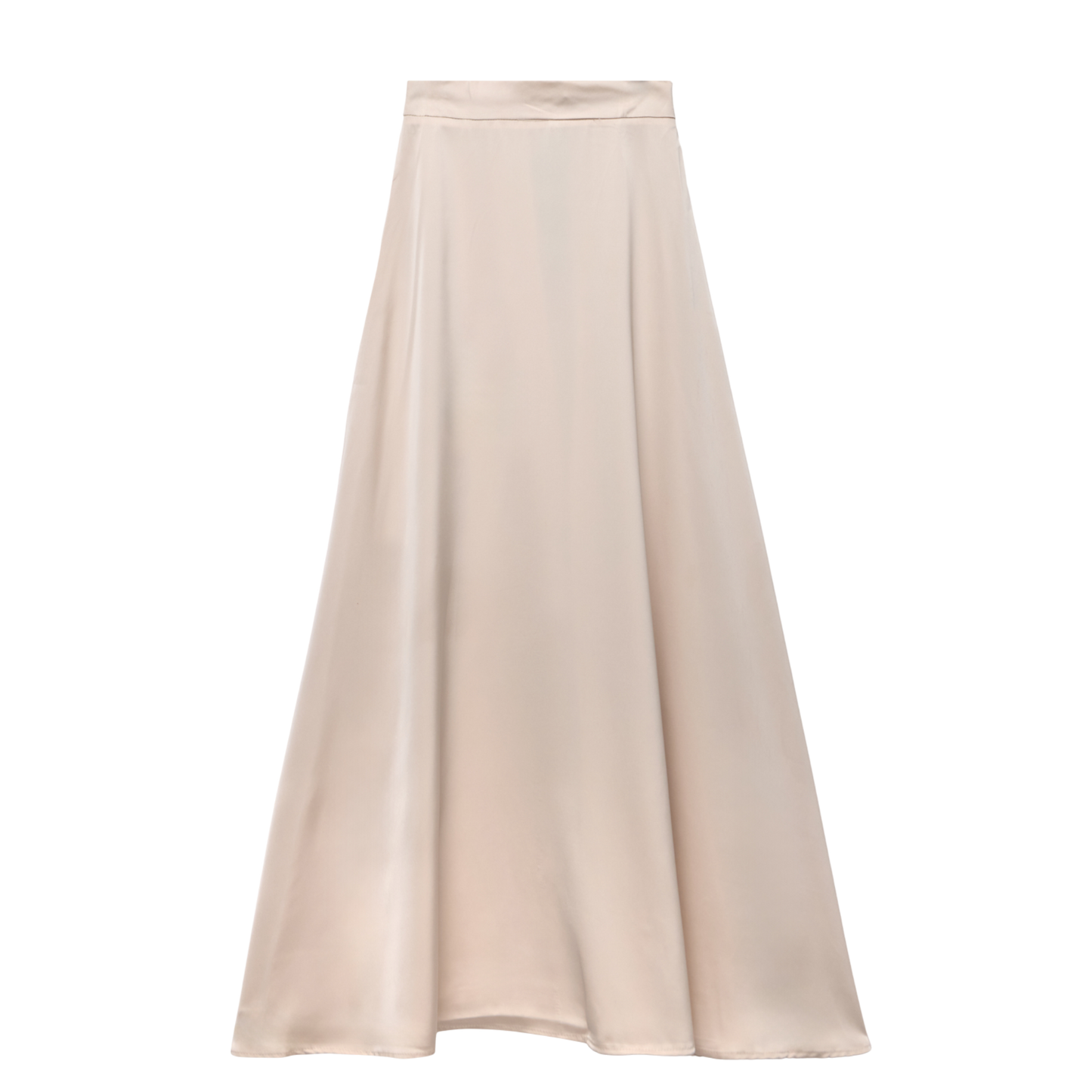 Satin A-line Flare Skirt
