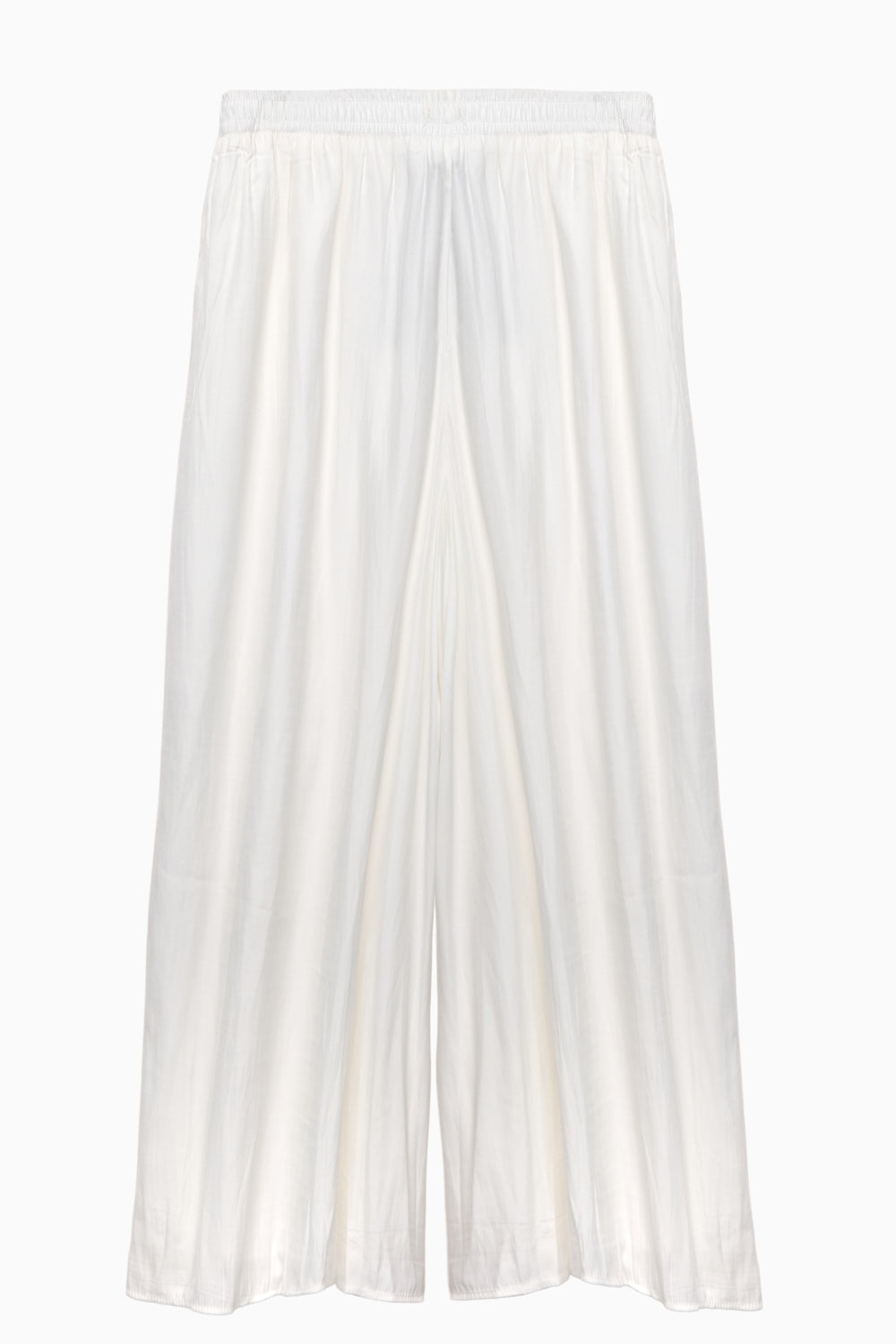 Wide-Leg Flowy Palazzo Sheen Finish Pants
