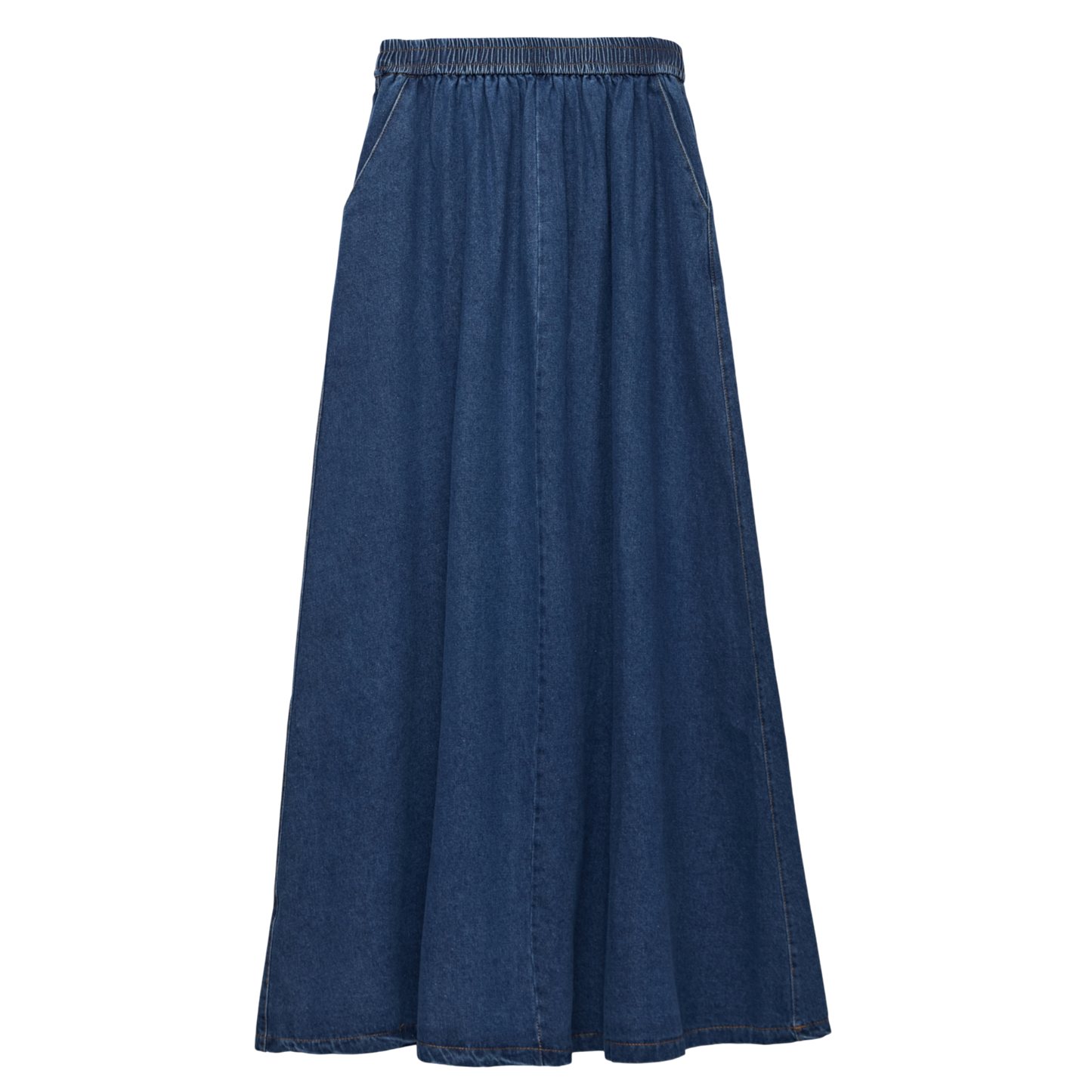 Denim Modest Maxi Skirt