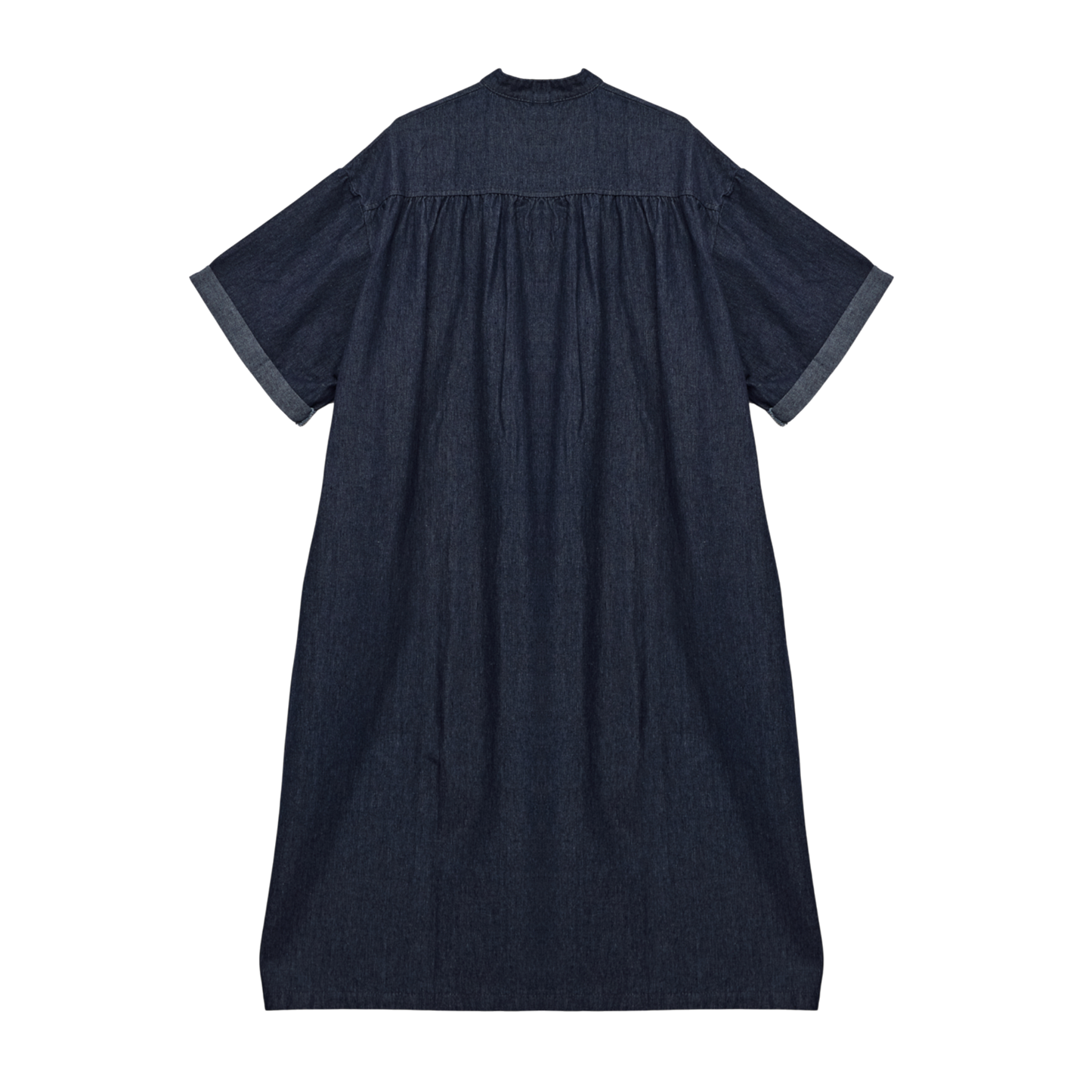 Oversized Denim Midi Shirt Dress