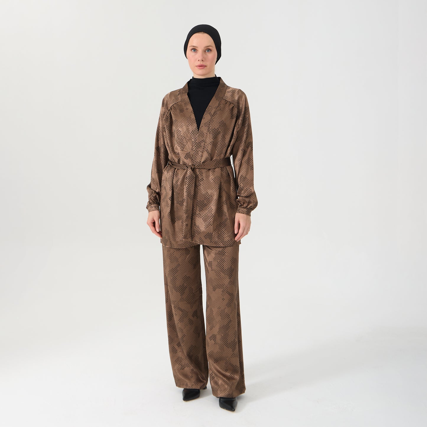 Bronze kimono-style jacket Co-Ord Set