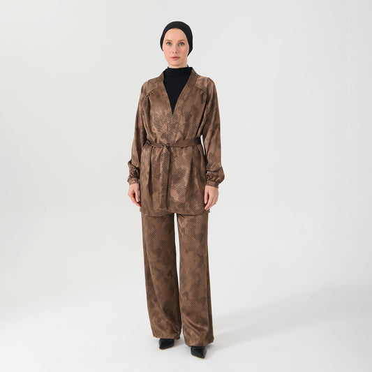 Bronze kimono-style jacket Co-Ord Set