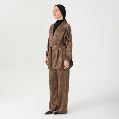 Bronze kimono-style jacket Co-Ord Set