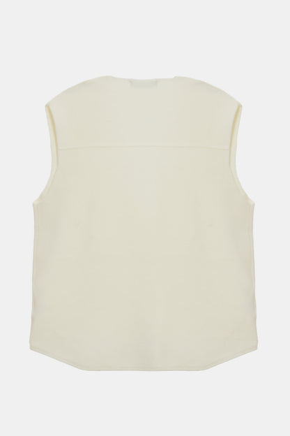 Minimalist V-Neck Sleeveless Knit Vest