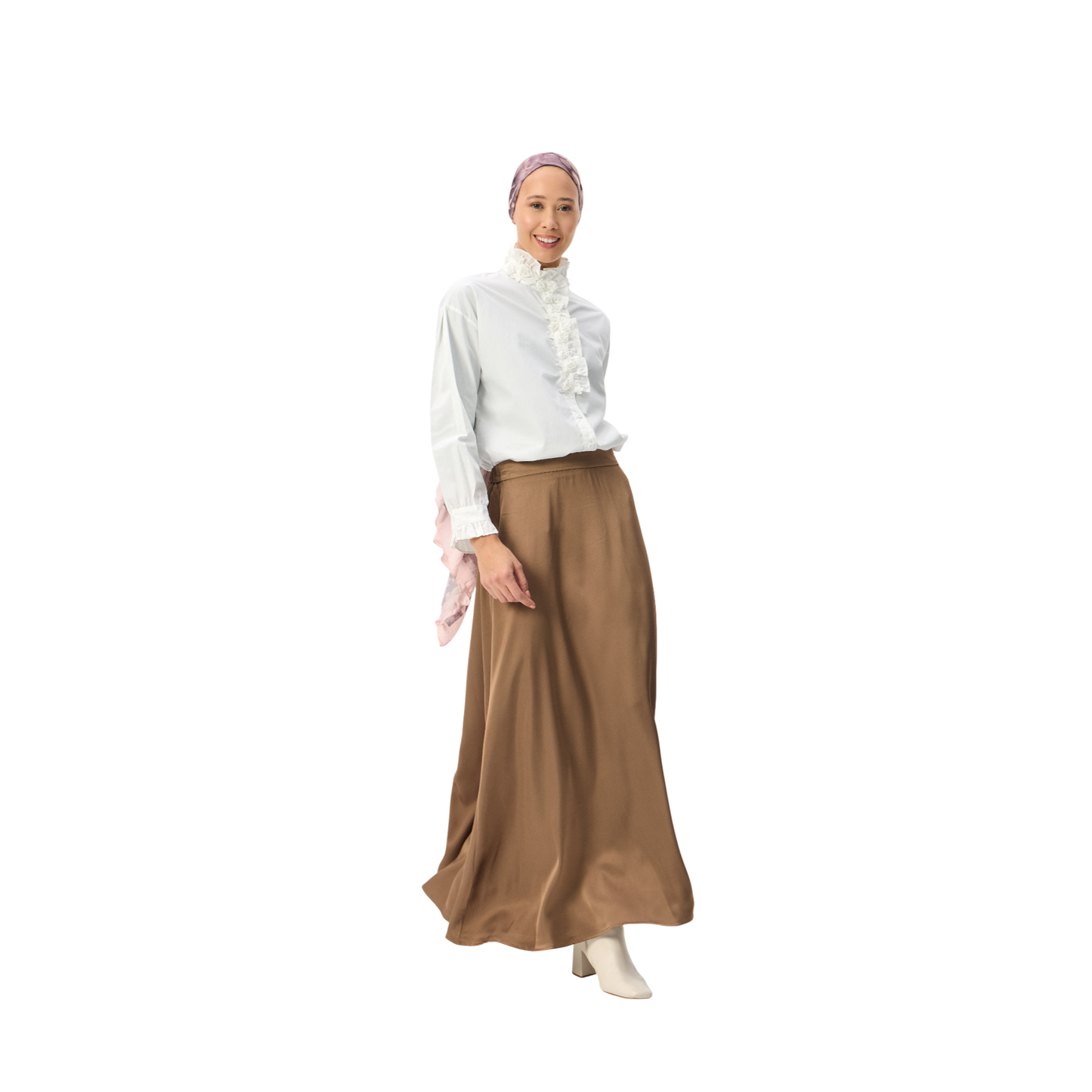 Satin A-line Flare Skirt