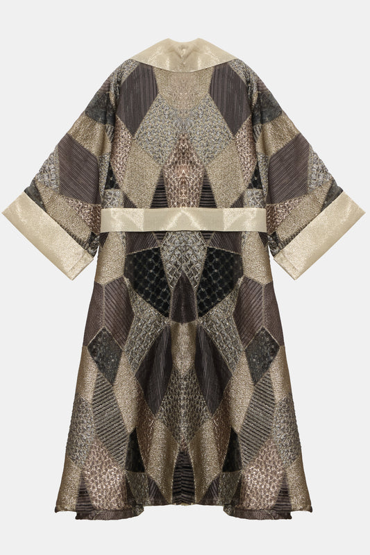 Metallic Gold kimono-style Overcoat