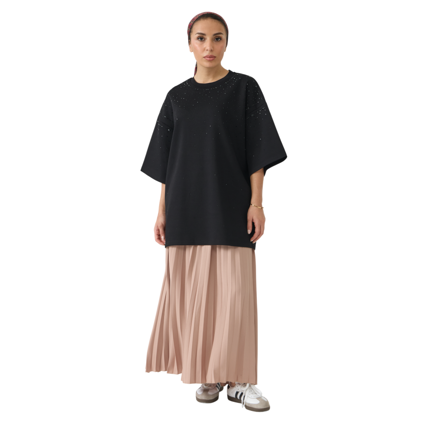 Pleated Maxi Skirt