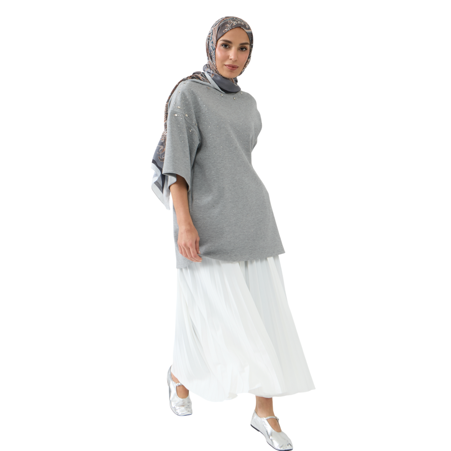 Pleated Maxi Skirt