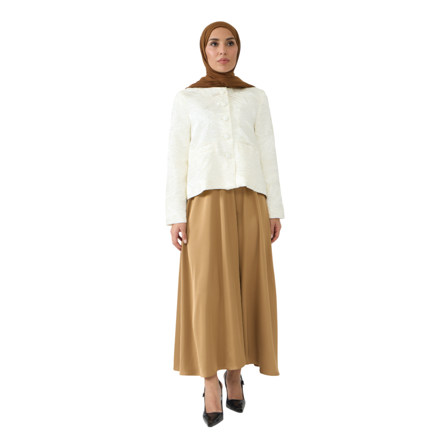 Satin A-line Flare Skirt