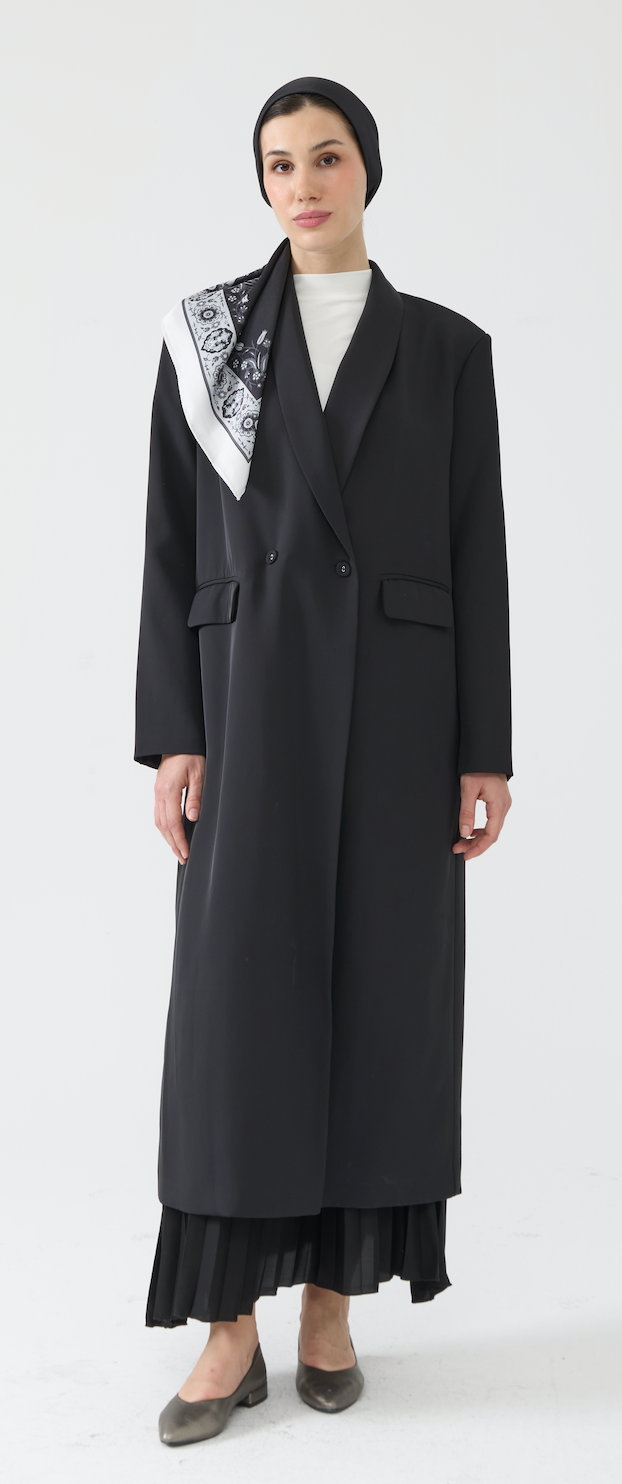 Classic Black Longline Blazer