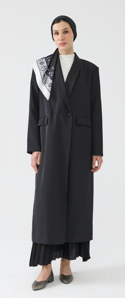 Classic Black Longline Blazer