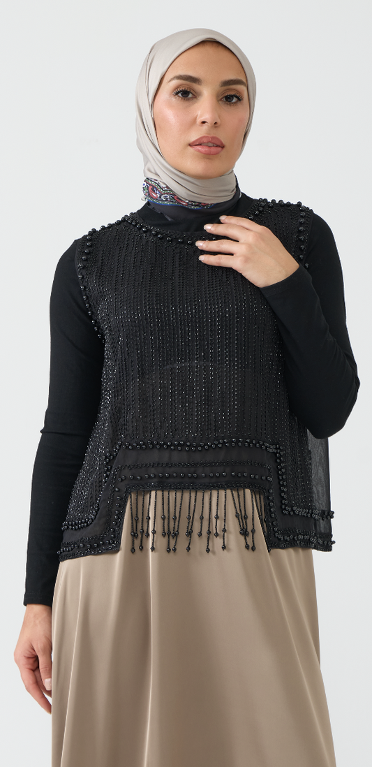 Sequin Embellished Vest