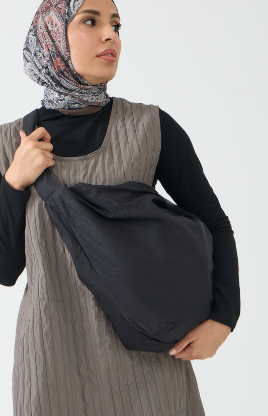 Black Minimalist Oversized Shoulder/Crossbody Bag