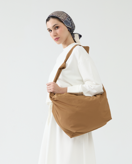 Coffee Minimalist Oversized Shoulder/Crossbody Bag