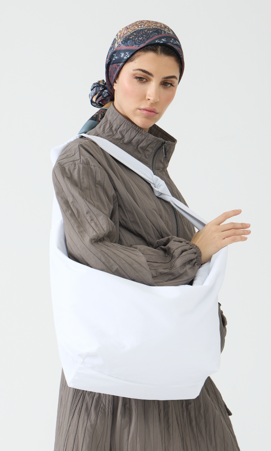 White Minimalist Oversized Shoulder/Crossbody Bag