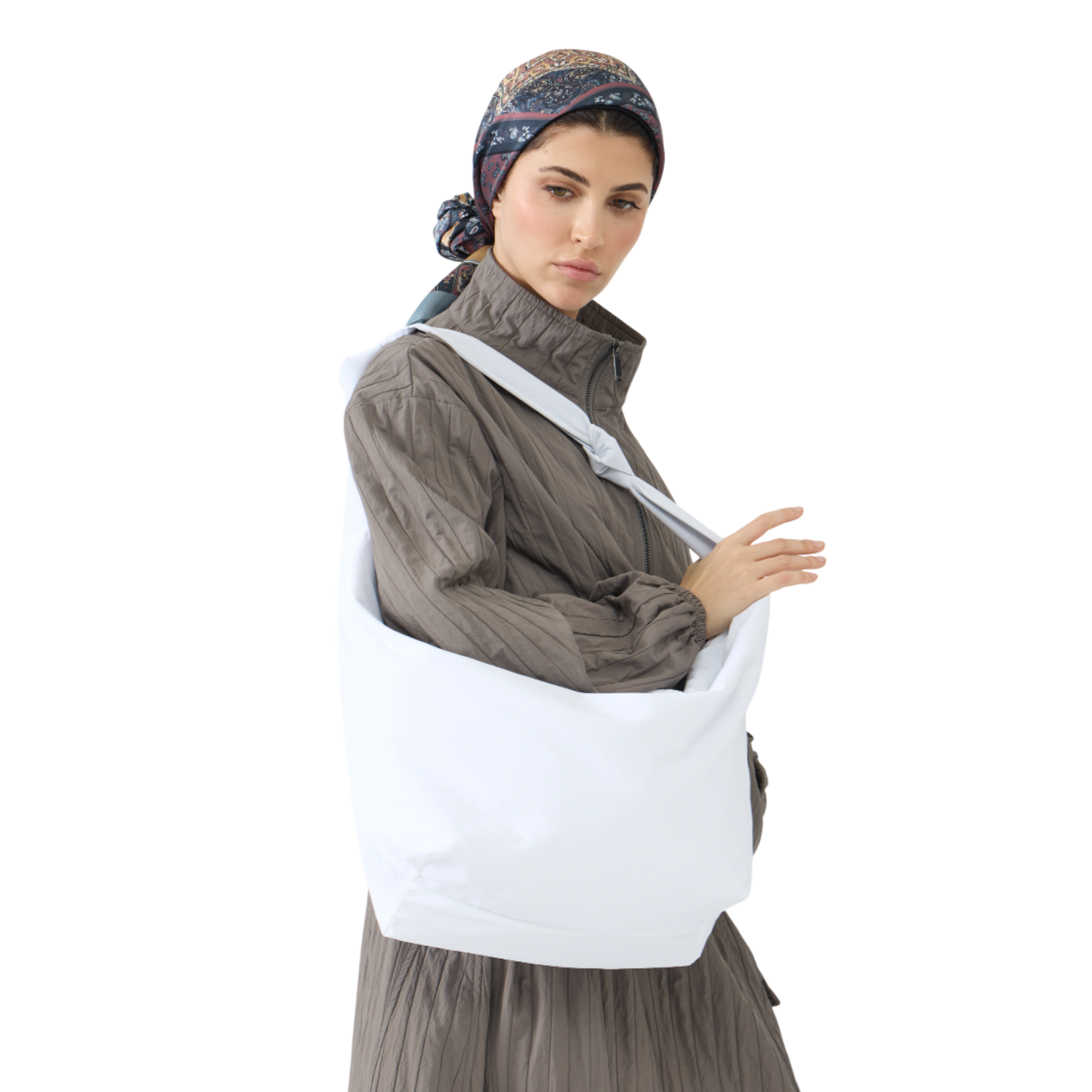 White Minimalist Oversized Shoulder/Crossbody Bag